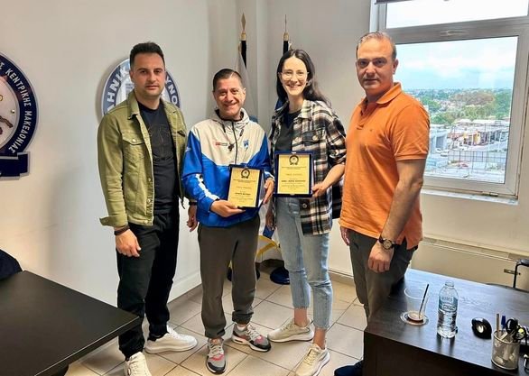 Βράβευση των συναδέλφων μας αθλητών Άννας - Μαρίας Κηπουρού και Χρήστου Φωτιάδη για τις διακρίσεις τους στο Πανευρωπαϊκό Πρωτάθλημα Taekwondo