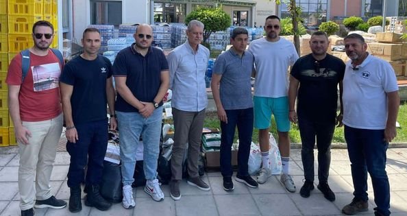 Παράδοση μεγάλου όγκου ανθρωπιστικής βοήθειας στους πληγέντες του Ν. Θεσσαλίας από κοινού, αυτή τη φορά, με την Ένωση Αξιωματικών Θεσσαλίας