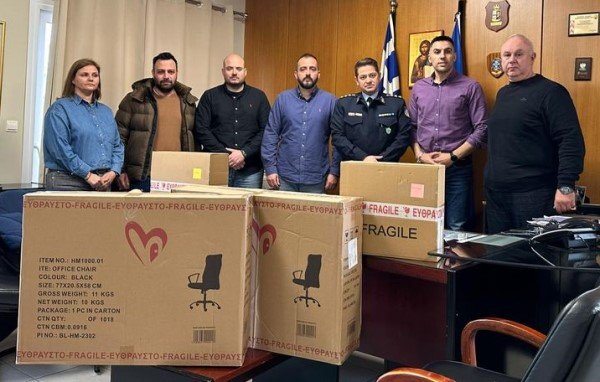 Επίσκεψη της Ένωσής μας στη Διεύθυνση Αστυνομίας Κιλκίς - Παράδοση υλικοτεχνικού εξοπλισμού